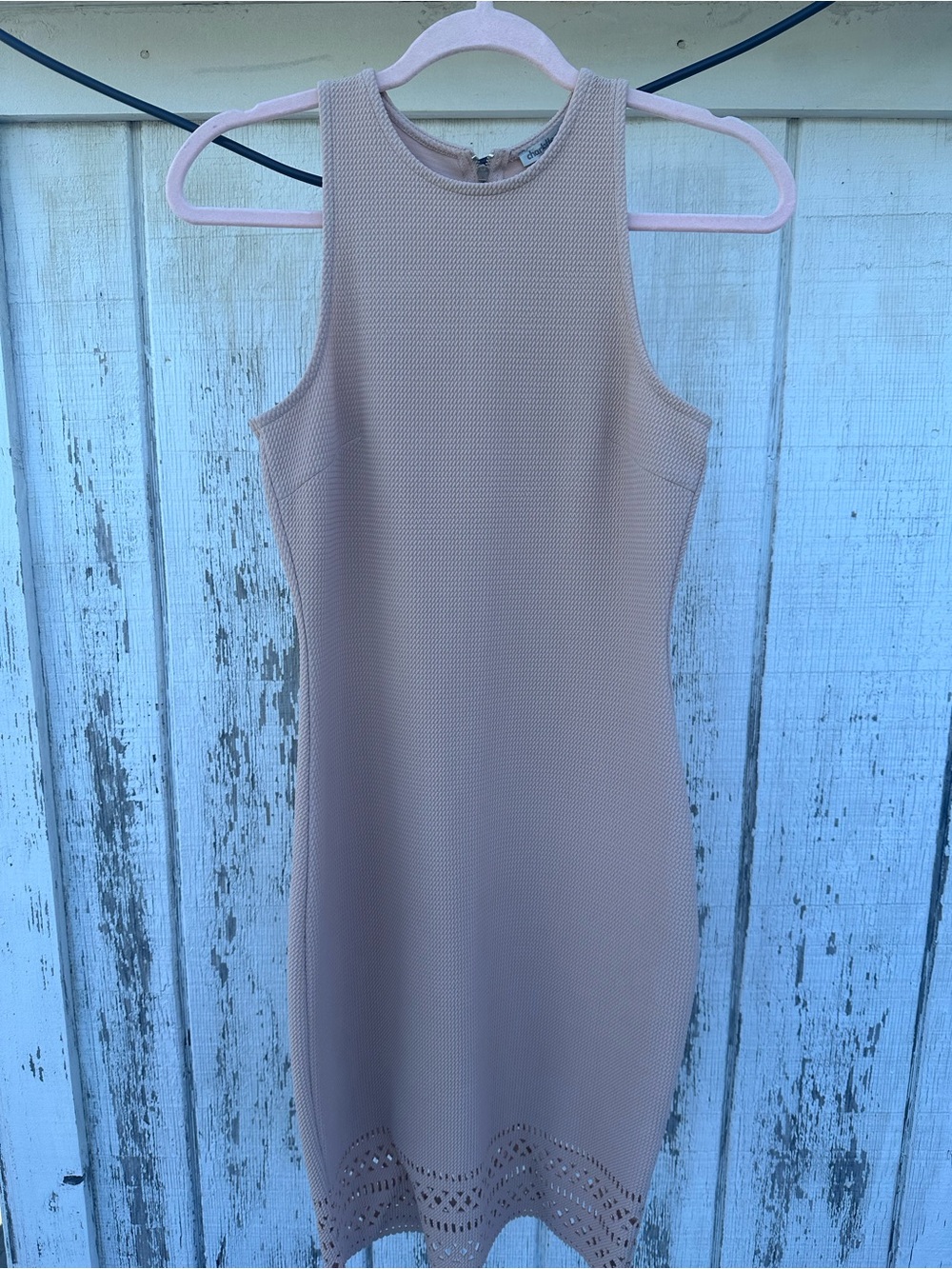 Charlotte Russe Blush Beige Sleeveless Dress